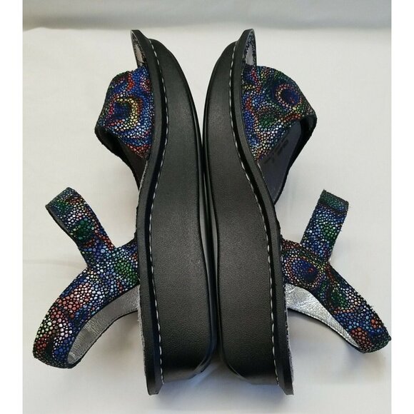 ✅ALEGRIA KOR-493X Kora Women's EU 37 Cyclone Rainbow Leather Slingback Sandals - Picture 7 of 10